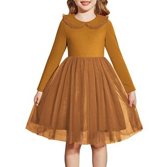 Arshiner Toddler Tutu Dres Girls Long Sleeve Xmas Holiday Birthday Party Tulle Dresses