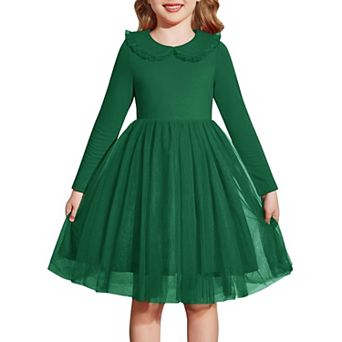 Arshiner Toddler Tutu Dres Girls Long Sleeve Xmas Holiday Birthday Party Tulle Dresses