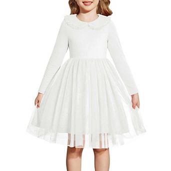 Arshiner Toddler Tutu Dres Girls Long Sleeve Xmas Holiday Birthday Party Tulle Dresses