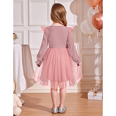 long sleeve toddler dress fancy Baby Girl White Elegant Long Sleeve Flower Girl Dress Toddler Formal Princess Dress Girl Birthday Dresses