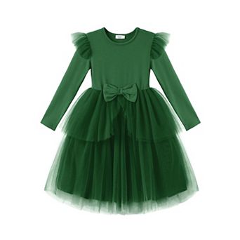 Arshiner Toddler Princess Dress Tutu Tulle Holiday Long Sleeve Party Birthday Princess Dresses