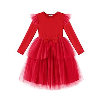 Arshiner Toddler Princess Dress Tutu Tulle Holiday Long Sleeve Party Birthday Princess Dresses