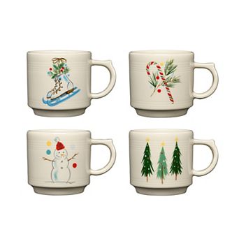Fiesta Set of 4 Jolly Christmas 16-oz. Stackable Mugs