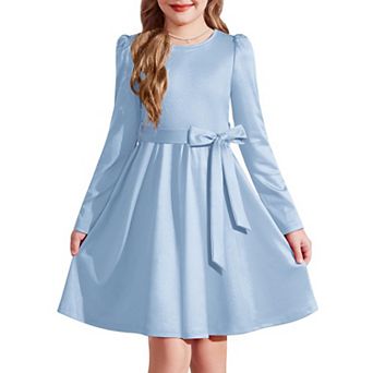Arshiner Girls Dress Long Sleeve Knee Length Elegant Tween Dress
