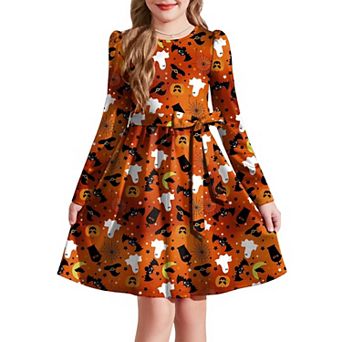 Arshiner Girls Dress Long Sleeve Knee Length Elegant Tween Dress