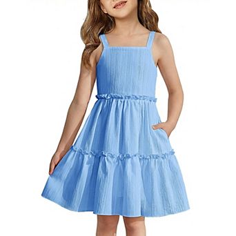 Arshiner Toddler Spaghetti Strap Dress And Dress Girls Summer Dresses Kids Beach Boho Sund
