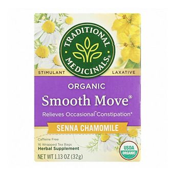 Traditional Medicinals Organic Smooth Move Chamomile Herbal Tea - 16 Tea Bags - Case Of 6