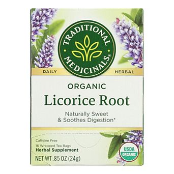 Traditional Medicinals Organic Licorice Root Herbal Tea - 16 Tea Bags - Case Of 6