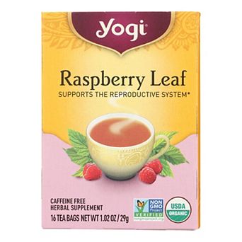 Yogi Organic Woman'S Herbal Tea Raspberry Leaf - 16 Tea Bags - Case Of 6