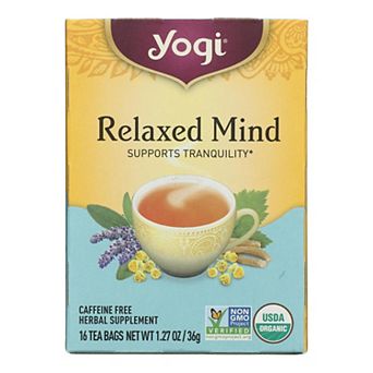 Yogi Relaxed Mind Herbal Tea Caffeine Free - 16 Tea Bags - Case Of 6