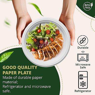 6" Round Biodegradable Plate 50 Pack