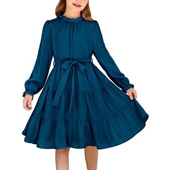 Arshiner Christmas Dress Girls Long Sleeve Fall Party Wedding Fancy Boho Dresses