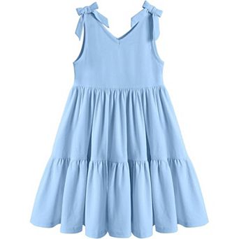 Arshiner Summer Dresses For Girls Little Girls Casual Beach Party Bowknot Sling Sundress Toddler