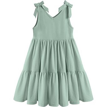 Arshiner Summer Dresses For Girls Little Girls Casual Beach Party Bowknot Sling Sundress Toddler
