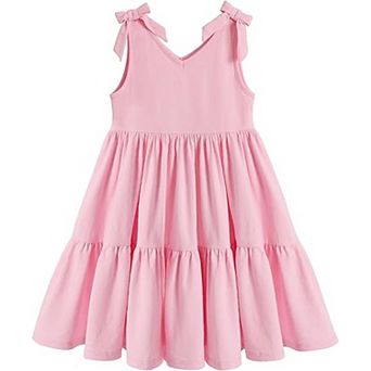 Arshiner Summer Dresses For Girls Little Girls Casual Beach Party Bowknot Sling Sundress Toddler
