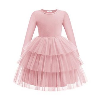 Arshiner Toddler Girls Tutu Dresses Long Sleeve Cute Party Tulle Dress