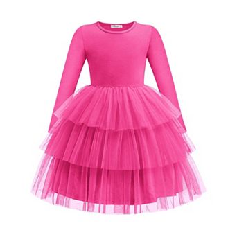 Arshiner Toddler Girls Tutu Dresses Long Sleeve Cute Party Tulle Dress