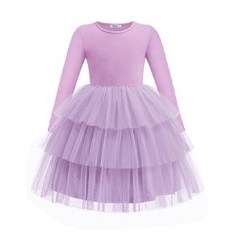 Arshiner Toddler Girls Tutu Dresses Long Sleeve Cute Party Tulle Dress