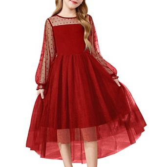 Arshiner Girls Formal Dresses Fall Long Sleeve Daddy Daughter Dance Dress Tween