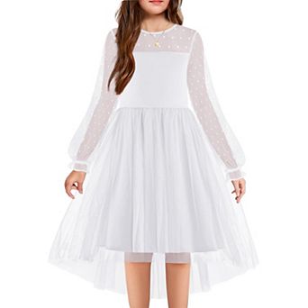 Arshiner Girls Formal Dresses Fall Long Sleeve Daddy Daughter Dance Dress Tween