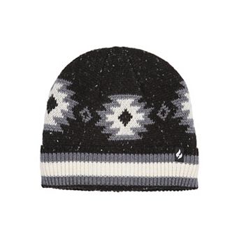 Men's Heat Holders Heatweaver Drew Aztec Roll Up Beanie Hat