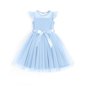 Arshiner Toddler Girls Tutu Dress Summer Contrast Mesh Dresses Funeral Tulle Sundress For Kids