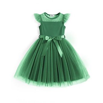 Arshiner Toddler Girls Tutu Dress Summer Contrast Mesh Dresses Funeral Tulle Sundress For Kids