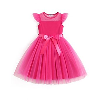 Arshiner Toddler Girls Tutu Dress Summer Contrast Mesh Dresses Funeral Tulle Sundress For Kids