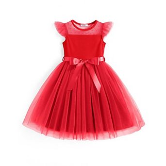 Arshiner Toddler Girls Tutu Dress Summer Contrast Mesh Dresses Funeral Tulle Sundress For Kids