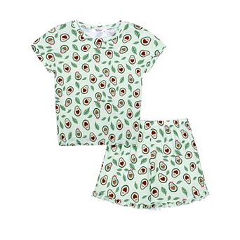 Arshiner Girls Tie Dye Lounge Set Fashion Shirt Shorts Pajama Set Little Girls Sleepwear