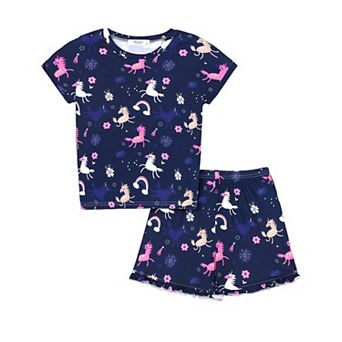 Arshiner Girls Tie Dye Lounge Set Fashion Shirt Shorts Pajama Set Little Girls Sleepwear