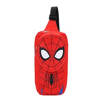 Spider-Man 3D Character Crossbody Sling Bag With Adjustable Strap