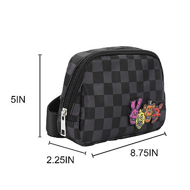 Five Nights at Freddy's Checkered Belt Bag with Character Icons