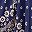 Navy Blue Star Floral