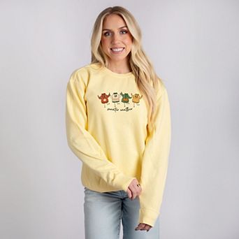 Sweater Weather Stick Figures - Women's Lightweight Garment Dyed Sweatshirt