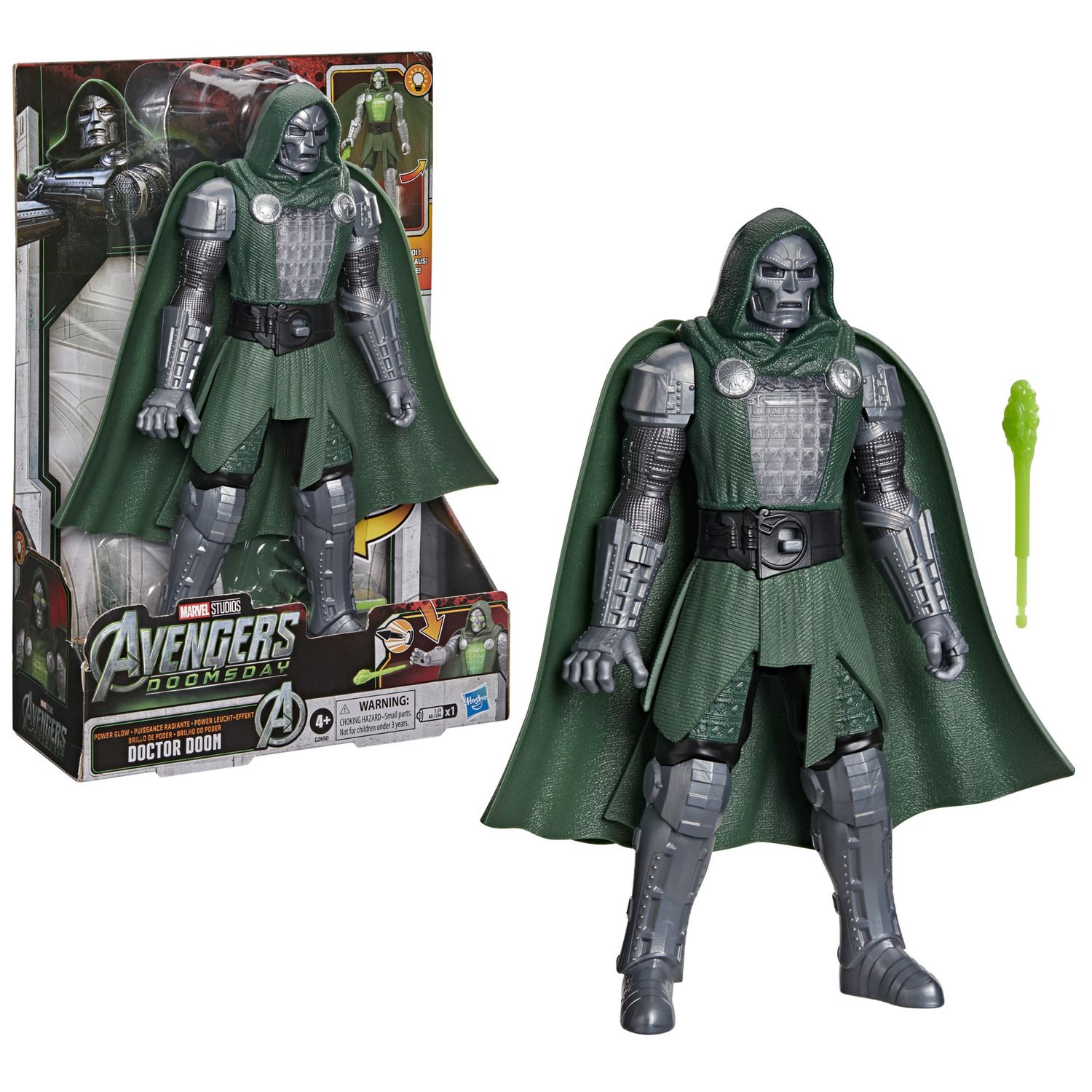 Детская фигурка Marvel Studios Avengers Doomsday Power-Glow Doctor Doom Action Figure by Hasbro — фото 3