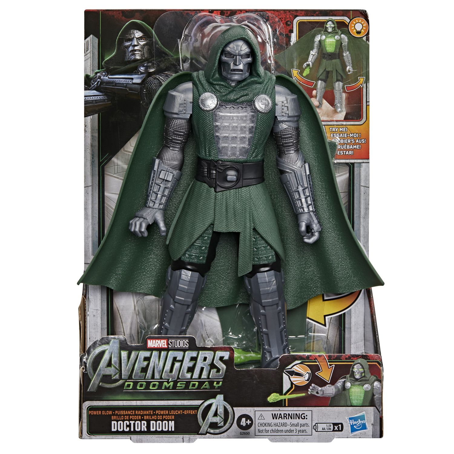 Детская фигурка Marvel Studios Avengers Doomsday Power-Glow Doctor Doom Action Figure by Hasbro — фото 4