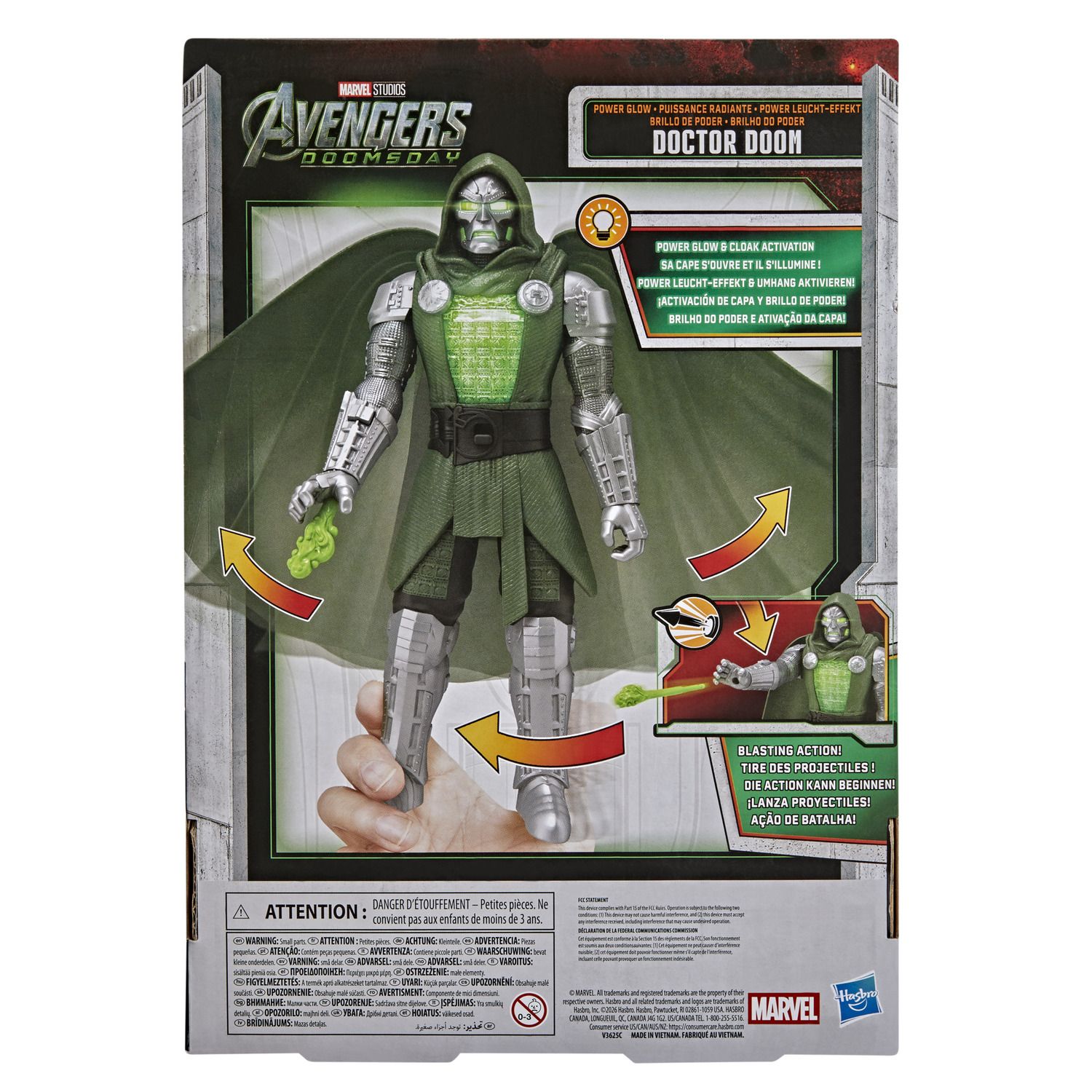 Детская фигурка Marvel Studios Avengers Doomsday Power-Glow Doctor Doom Action Figure by Hasbro — фото 5