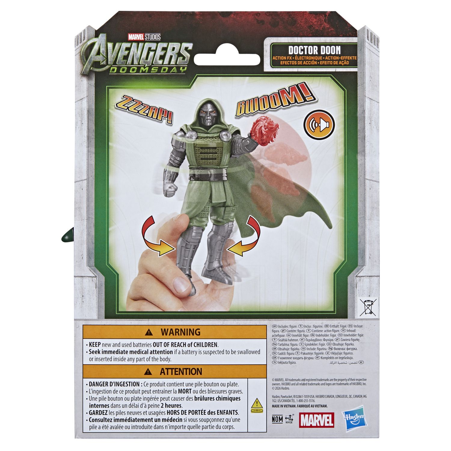 Детские фигурки Marvel Studios Avengers: Doomsday Doctor Doom Action FX Figure by Hasbro — фото 5