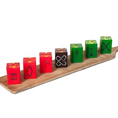 Painted Kwanzaa Candle Cube Collection Paraffin Wax