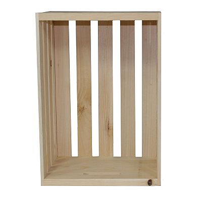 18 Inch Extra Large Unfinished Pine Pallet Style Full Crate with Handles