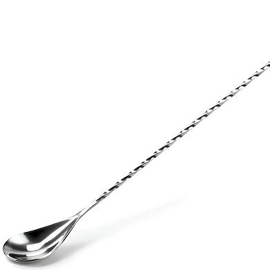 Stainless Steel Bar Spoon with Teardrop End, Mixing Spoon for Home Bar