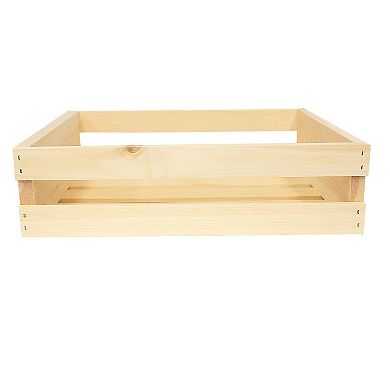 18 Inch Extra Large Unfinished Pine Pallet Style Half Crate