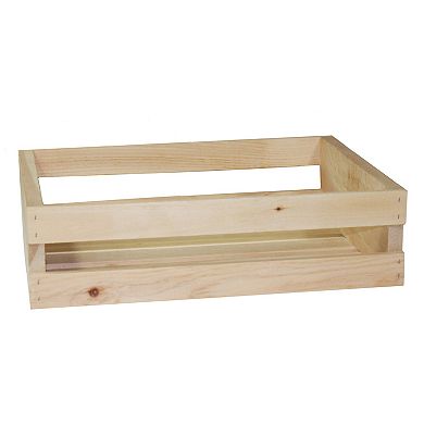 18 Inch Extra Large Unfinished Pine Pallet Style Half Crate