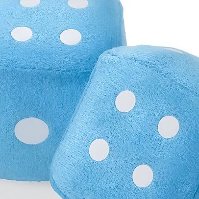 Retro Fuzzy Dice Car Accessory Set, Hanging Dice for Rearview Mirror or Room Decor