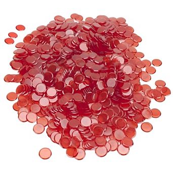 Plastic Bingo Chips 3/4 in Bulk Pack Tokens for Games, Learning, and Events