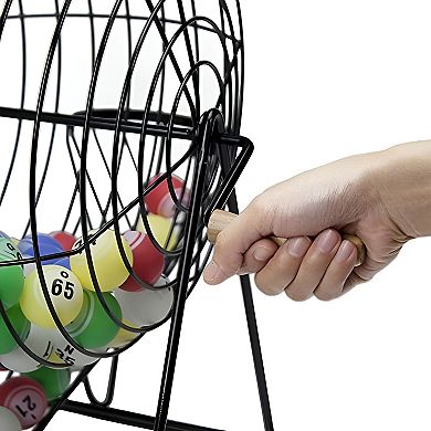 75 Large Bingo Replacement Balls 1.5-Inch, Multicolor Plastic with Bold Numbers for Cages