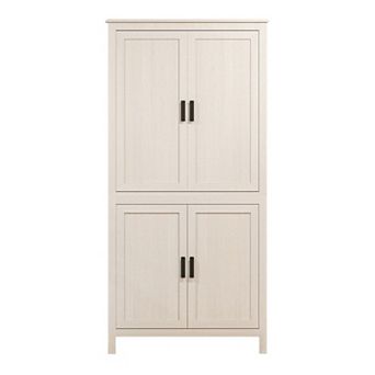 Vertical Pantry Storage Cabinet with Doors and Shelves for Kitchen or Dining Room