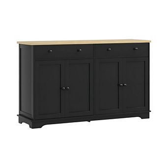 Console Storage Cabinet with 2 Drawers, 2 Doors & Adjustable Shelves
