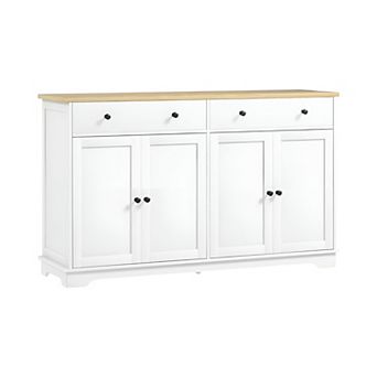 Console Storage Cabinet with 2 Drawers, 2 Doors & Adjustable Shelves